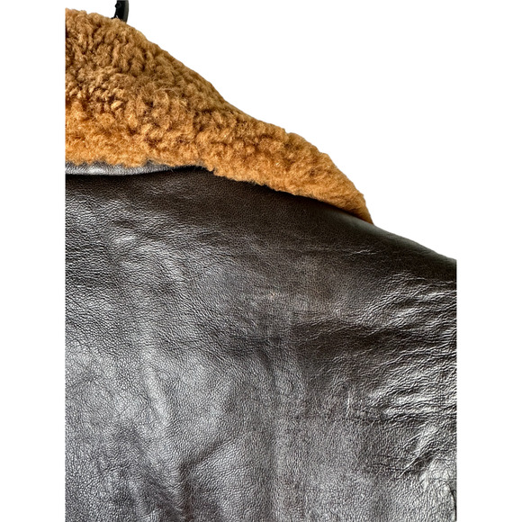 Schott Wings of Gold Brown Leather Bomber Naval Flight Aviation Jacket Men's L - Picture 7 of 16